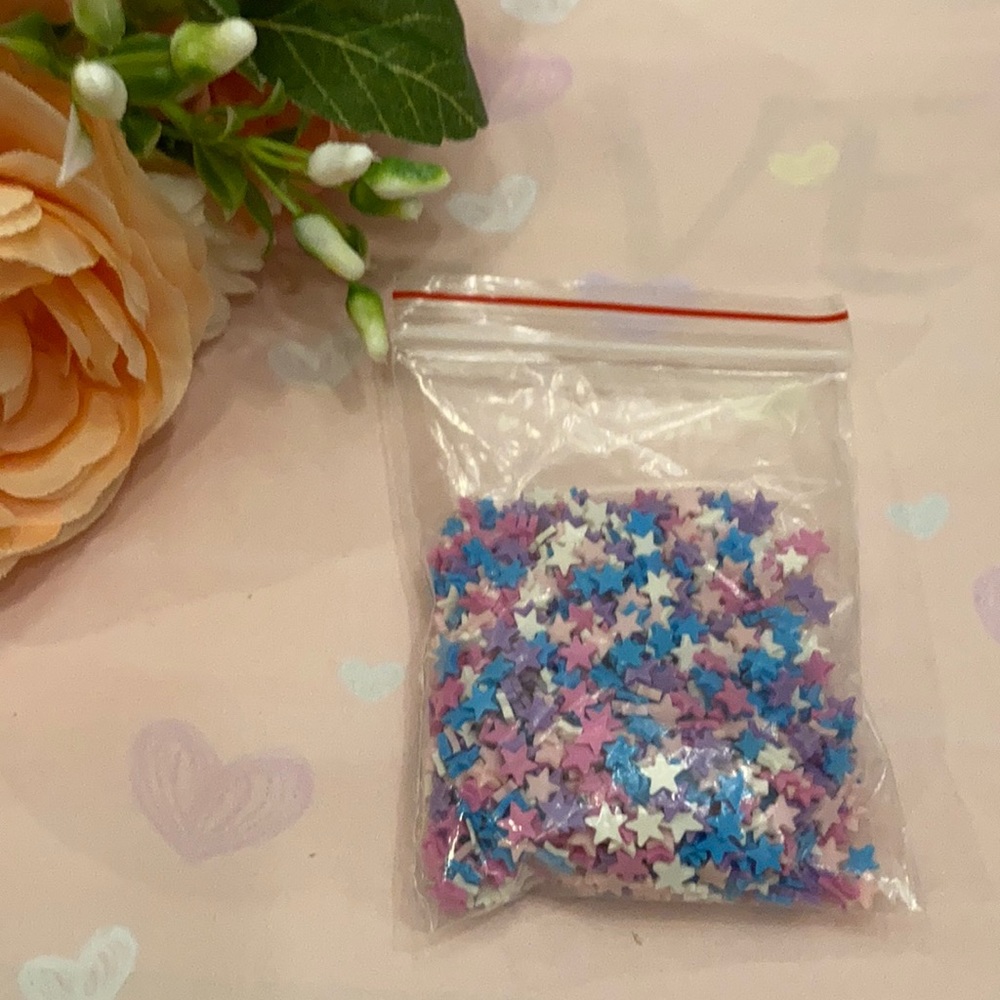 5 mm stardust slices polymer clay sprinkles.